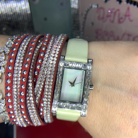 French Connection watch with ivory leather strap. Mother of Pearl face. - Picture 4 of 8